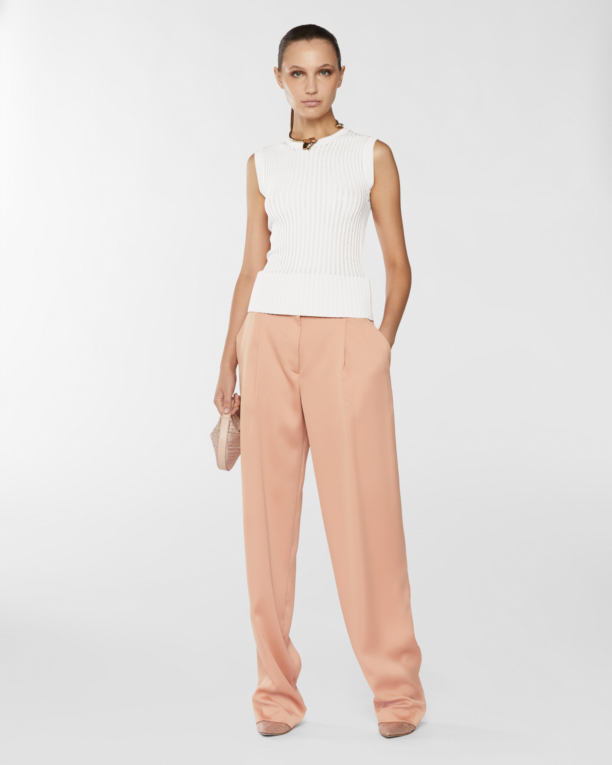 Pleated top | Resort 2025 Collection, Knitted tops, Tops & Blouses, Knitwear, Spring Summer 2025, Mother’s Day Gifts, Ready to Wear, New Arrivals, Private sale, Sale- mid season, Private sale | Genny