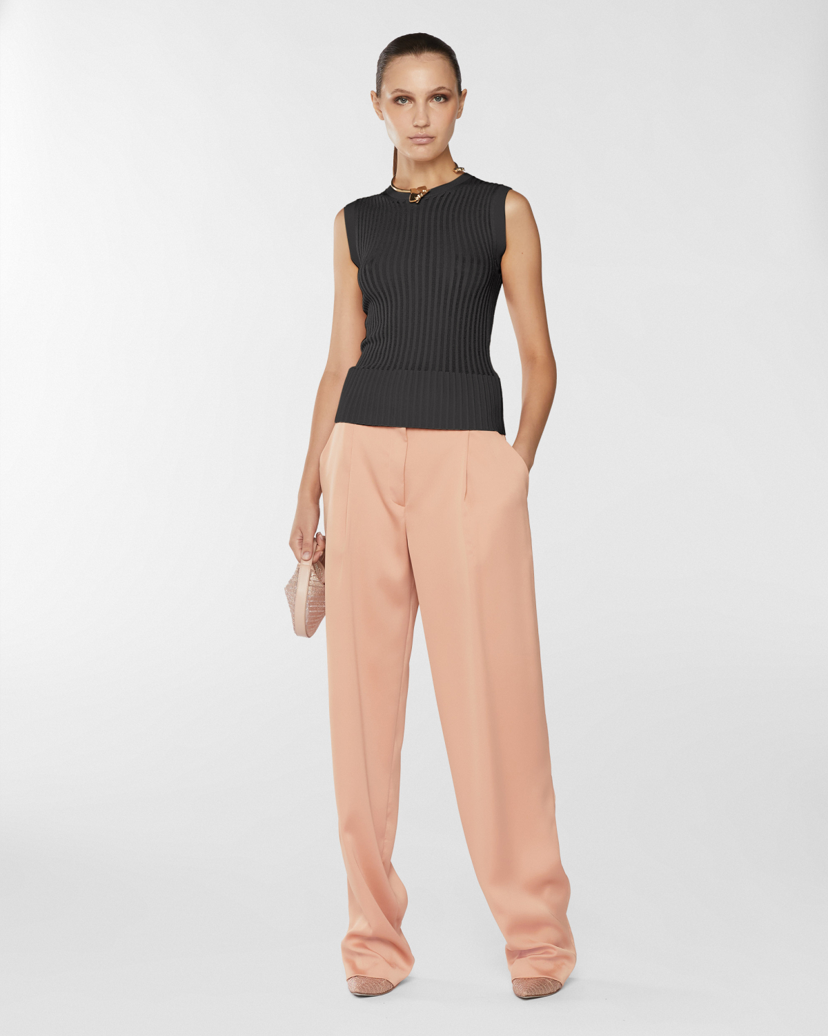 Pleated top | Resort 2025 Collection, Knitted tops, Tops & Blouses, Knitwear, Spring Summer 2025, Mother’s Day Gifts, Ready to Wear, Highlights, Private sale, Mid season sale-20%, Sale- mid season | Genny