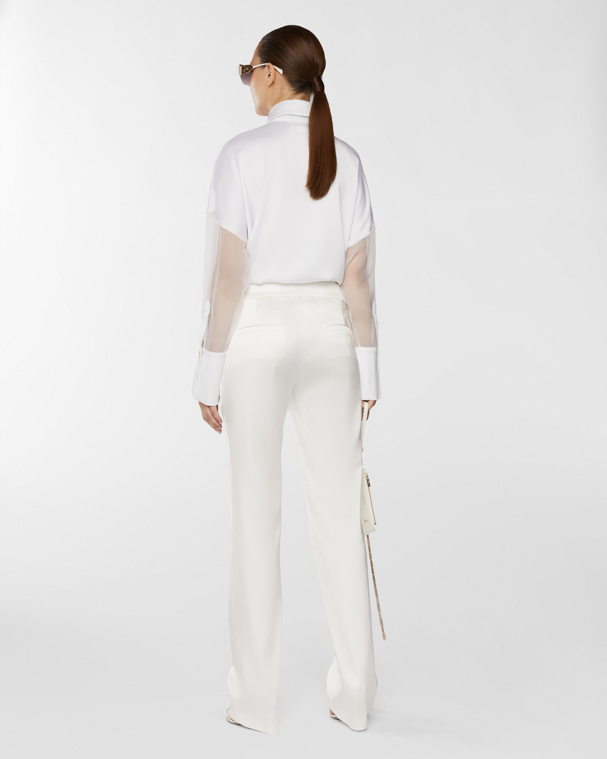 Long-sleeve satin shirt | Resort 2025 Collection, Tops & Blouses, Shirts, Spring Summer 2025, Formal Suit, Ready to Wear, New Arrivals, Private sale, Private sale, Sale- mid season | Genny