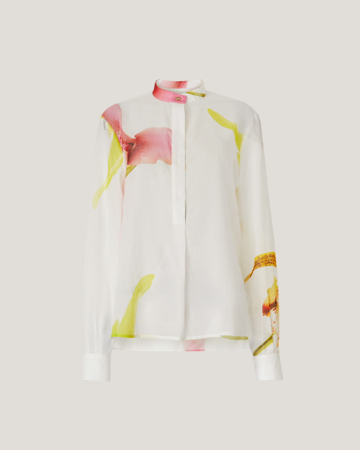 Orchids print blouse | Resort 2025 Collection, Blouses, Tops & Blouses, Spring Summer 2025, Formal Suit, Ready to Wear, Highlights, Private sale, Mid season sale-20% | Genny