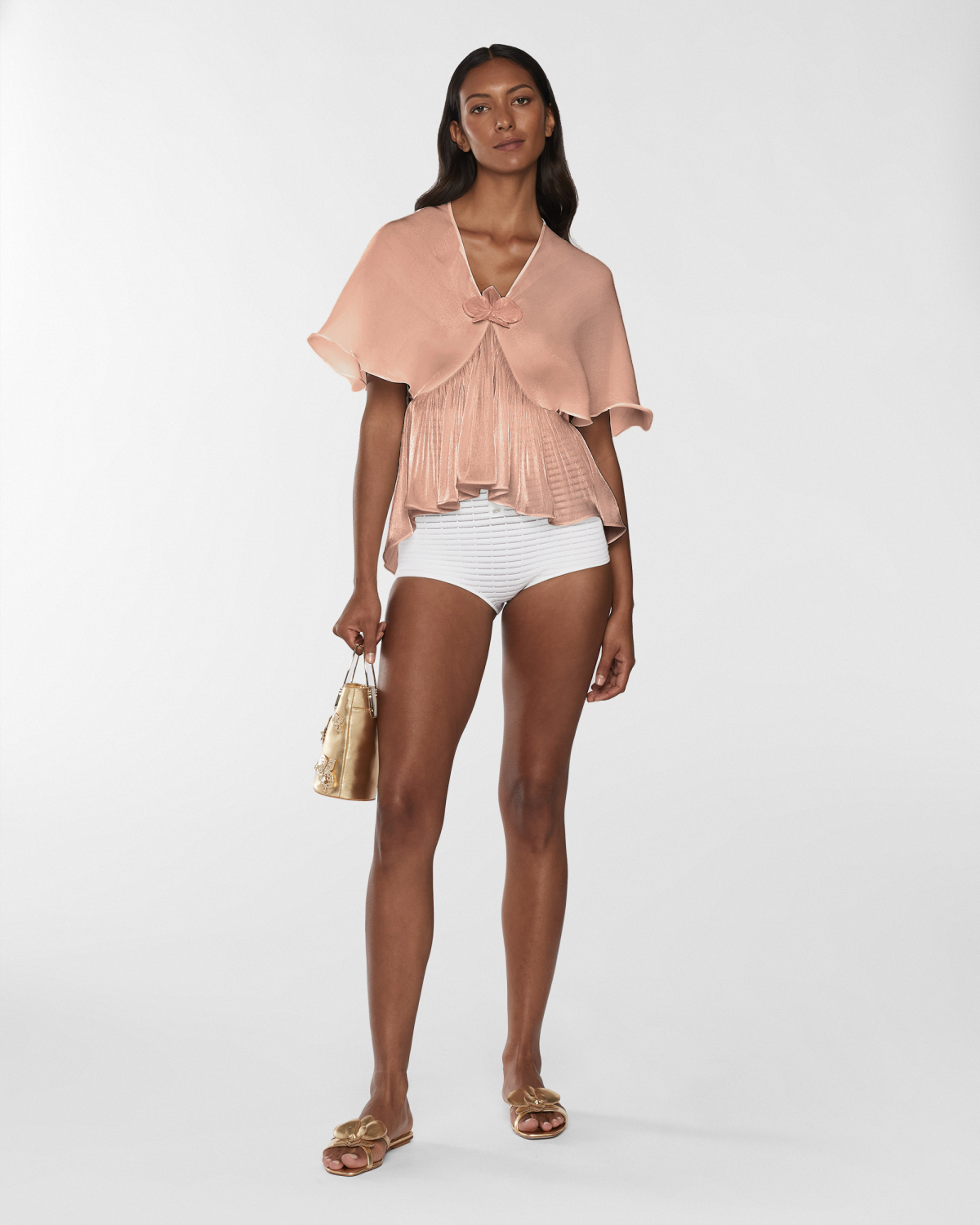 Blouse with three-dimensional Orchid | Resort 2025 Collection, Tops & Blouses, Blouses, Spring Summer 2025, Ready to Wear, New Arrivals, Private sale, Private sale, Sale- mid season | Genny