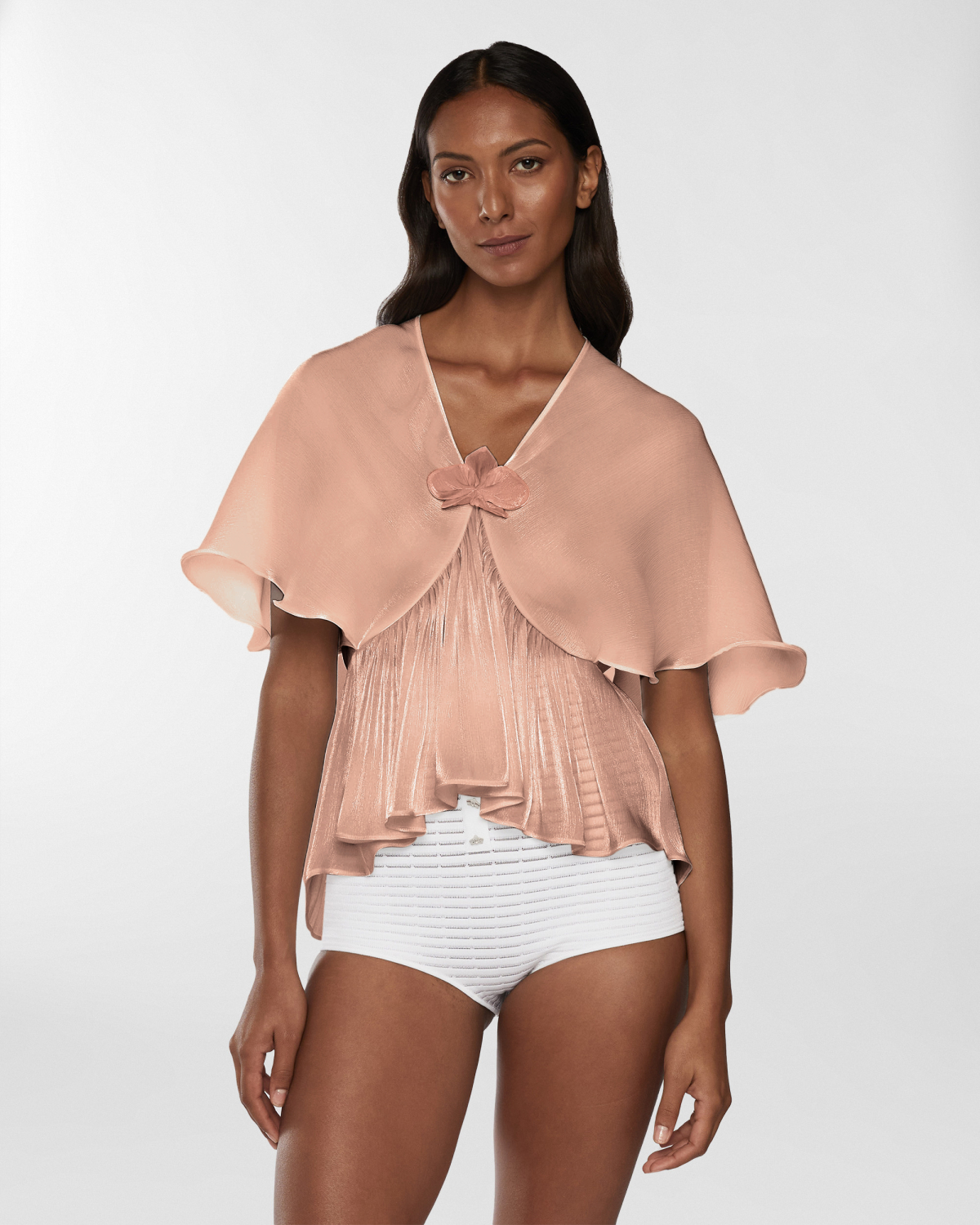Blouse with three-dimensional Orchid | Resort 2025 Collection, Tops & Blouses, Blouses, Spring Summer 2025, Ready to Wear, New Arrivals, Private sale, Private sale, Sale- mid season | Genny