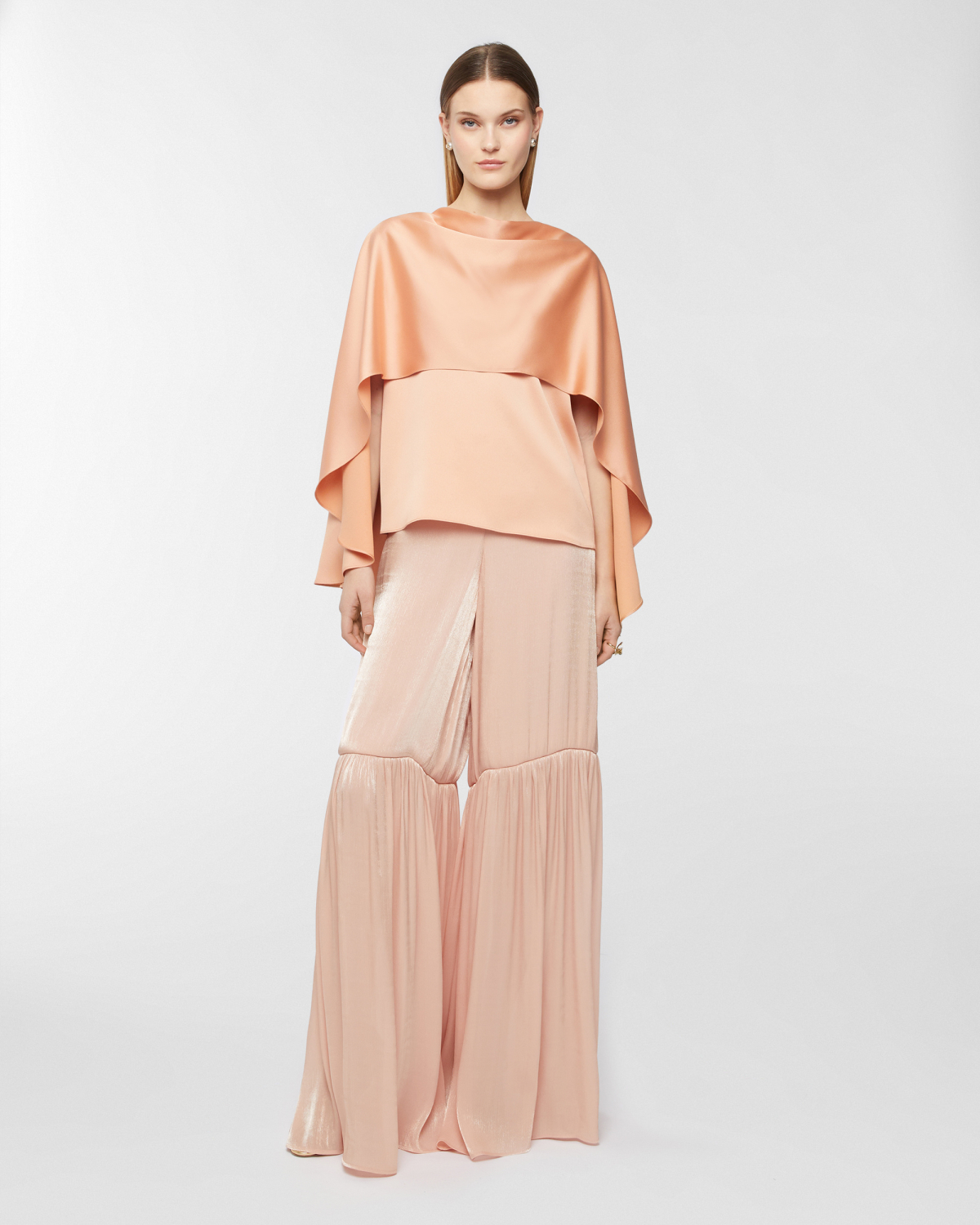 Draped cape top | Tops & Blouses, Resort 2025 Collection, Blouses, Spring Summer 2025, Ceremony Outfit, Formal Suit, Mother’s Day Gifts, Ready to Wear, Highlights, Private sale | Genny