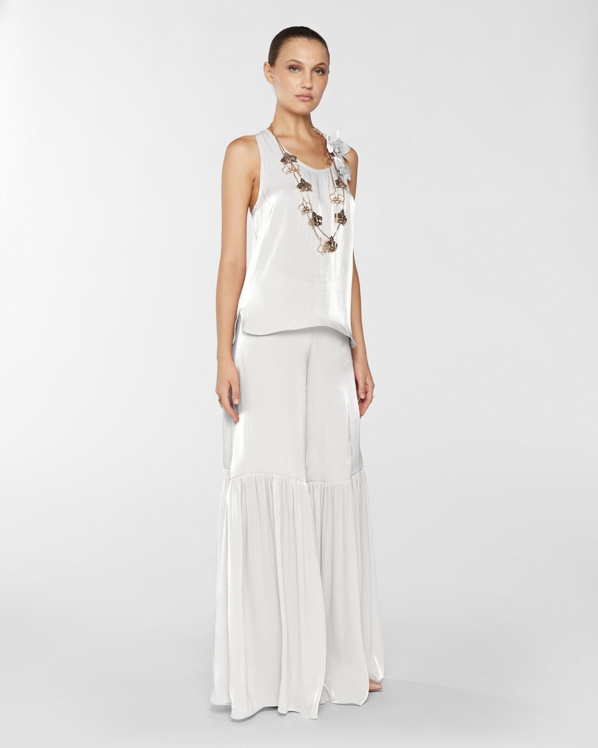 Top with three-dimensional Orchids | Resort 2025 Collection, Tops & Blouses, Spring Summer 2025, Ready to Wear, Highlights, Private sale, Mid season sale-20%, Sale- mid season | Genny
