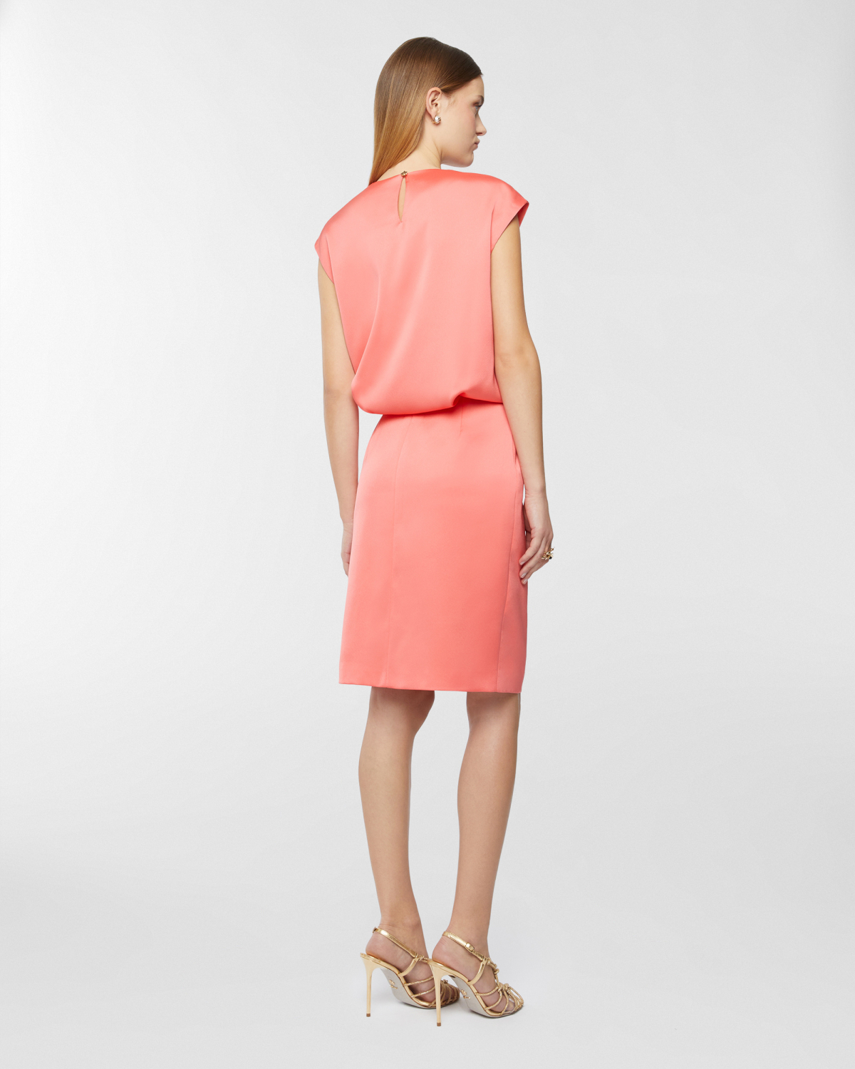 Satin dress with slit | Dresses & Jumpsuits, Resort 2025 Collection, Spring Summer 2025, Daily dresses, Ceremony dresses, Midi Dresses, Ready to Wear, New Arrivals, Private sale, Mid season sale -30%, Sale- mid season | Genny
