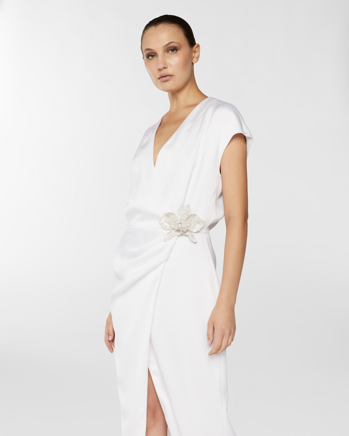 Long wrap dress | Resort 2025 Collection, Dresses & Jumpsuits, Evening and Cocktail dresses, Spring Summer 2025, Ceremony Outfit, Mother’s Day Gifts, Ready to Wear, Highlights, Private sale, Mid season sale -30%, Sale- mid season | Genny