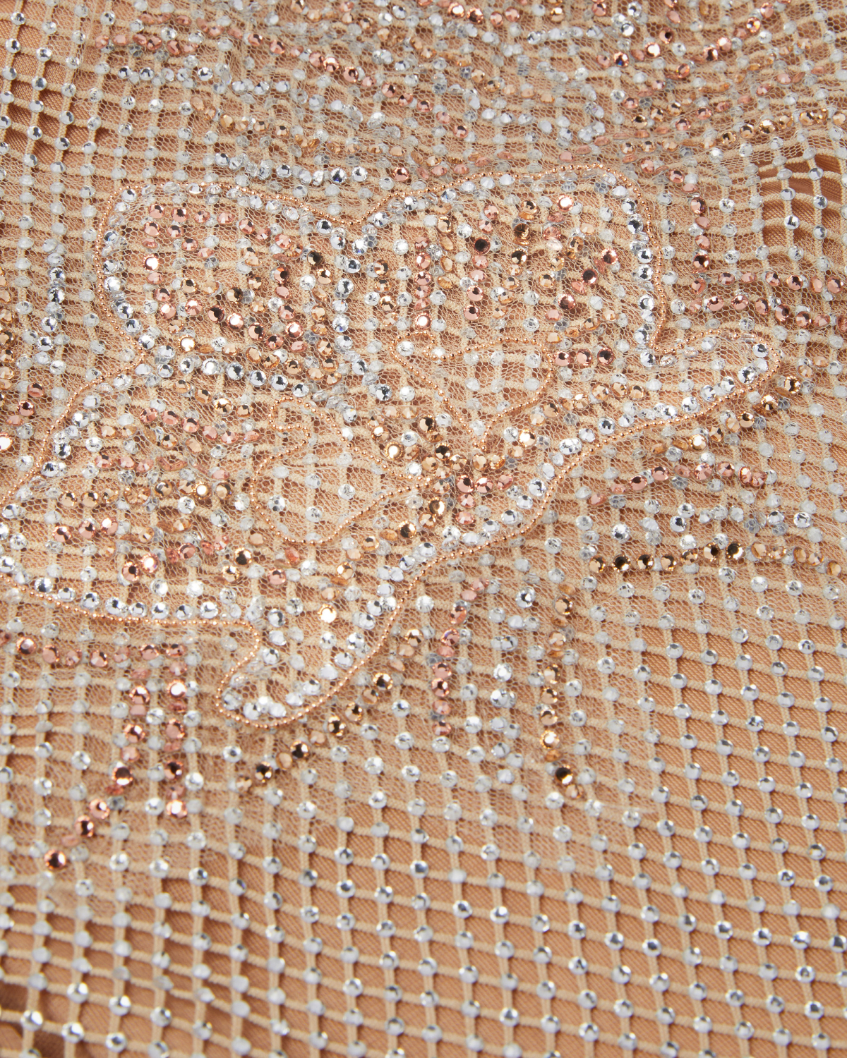 Rhinestone mesh dress with Orchids embroidery | Resort 2025 Collection, Dresses & Jumpsuits, Mini dresses, Spring Summer 2025, Embroideries and sequins, Ready to Wear, Highlights, Private sale, Mid season sale -30%, Sale- mid season | Genny