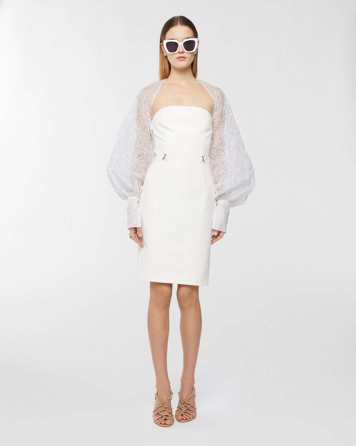 Silk shrug with Orchids embroidery | Tops & Blouses, Resort 2025 Collection, Spring Summer 2025, Bolero, Ceremony Outfit, Ready to Wear, Highlights, Private sale, Mid season sale-20%, Sale- mid season | Genny