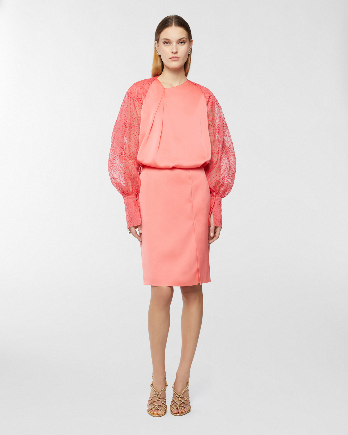 Silk shrug with Orchids embroidery | Tops & Blouses, Resort 2025 Collection, Spring Summer 2025, Bolero, Embroideries and sequins, Ready to Wear, Highlights, Private sale, Mid season sale-20% | Genny
