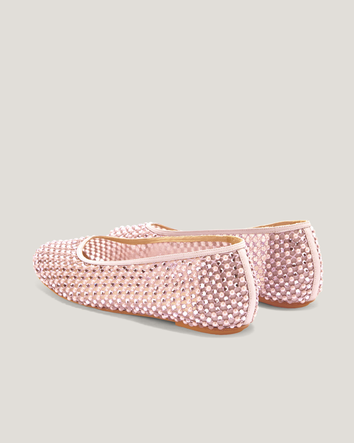 Ballet flats in mesh with pearls rhinestones | Valentine's Gifts, Spring Summer 2025 Collection, Mother’s Day Gifts, Shoes , Spring Summer 2025, Ceremony Outfit, Ceremony Shoes, Highlights, Mid season sale-20%, Sale- mid season | Genny