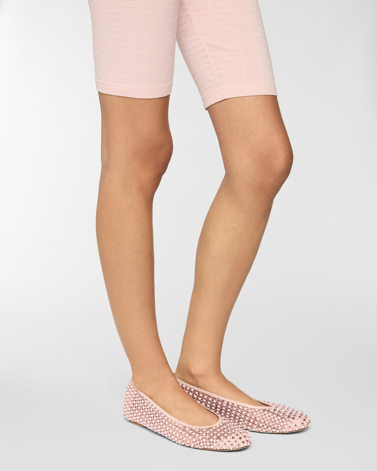 Ballet flats in mesh with pearls rhinestones | Valentine's Gifts, Spring Summer 2025 Collection, Mother’s Day Gifts, Shoes , Spring Summer 2025, Ceremony Outfit, Ceremony Shoes, Highlights, Mid season sale-20%, Sale- mid season | Genny