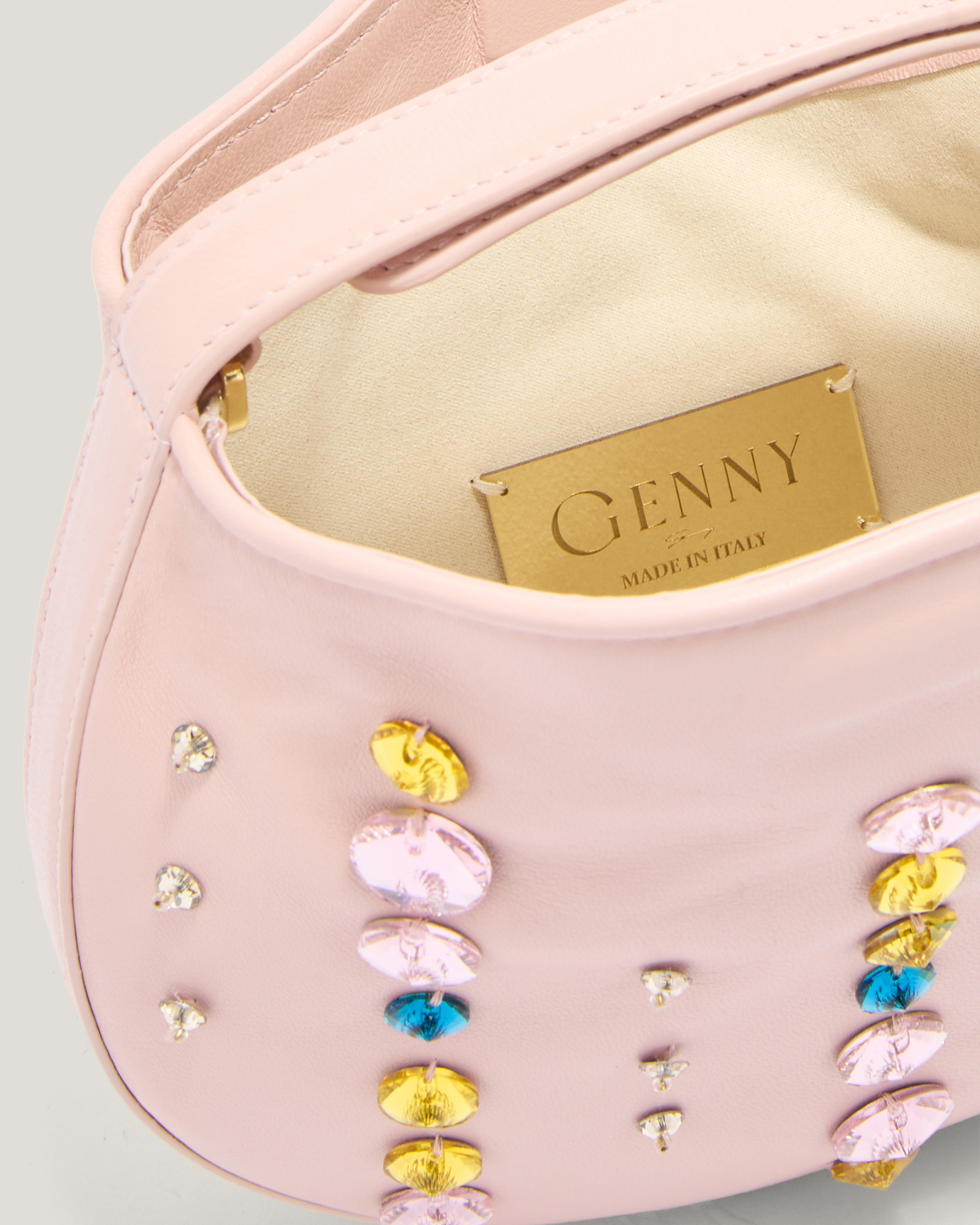 Mini Fortune Bag with multicolor crystals | Spring Summer 2025 Collection, Mother’s Day Gifts, Bags, Spring Summer 2025, Ceremony Outfit, Ceremony Bags, Fortune Bag, Highlights, Mid season sale-20%, Sale- mid season | Genny