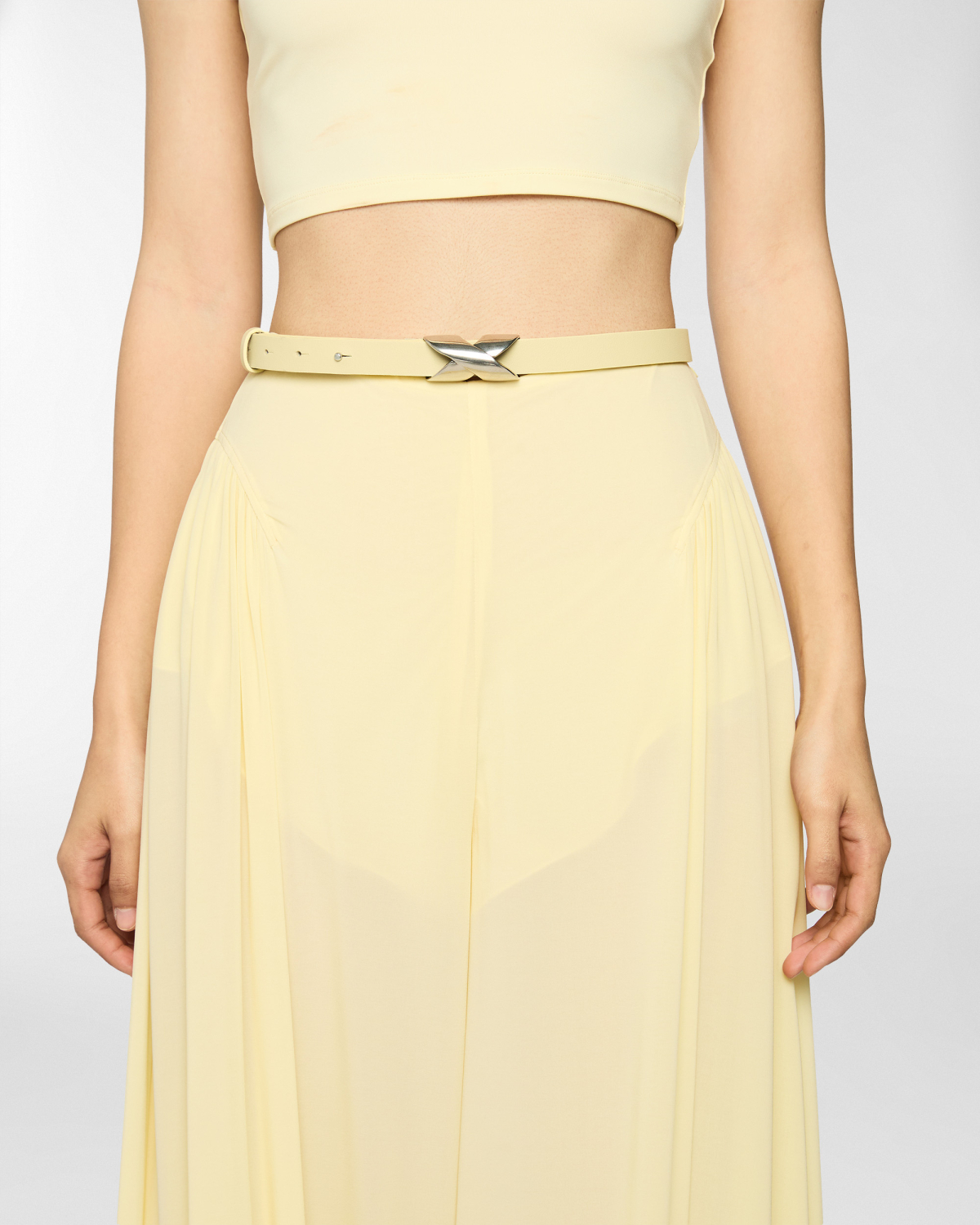 Belt with wave-shaped buckle | Belts, Spring Summer 2025 Collection, Spring Summer 2025, Ceremony Outfit, Highlights, Accessories, Mid season sale-20%, Sale- mid season | Genny