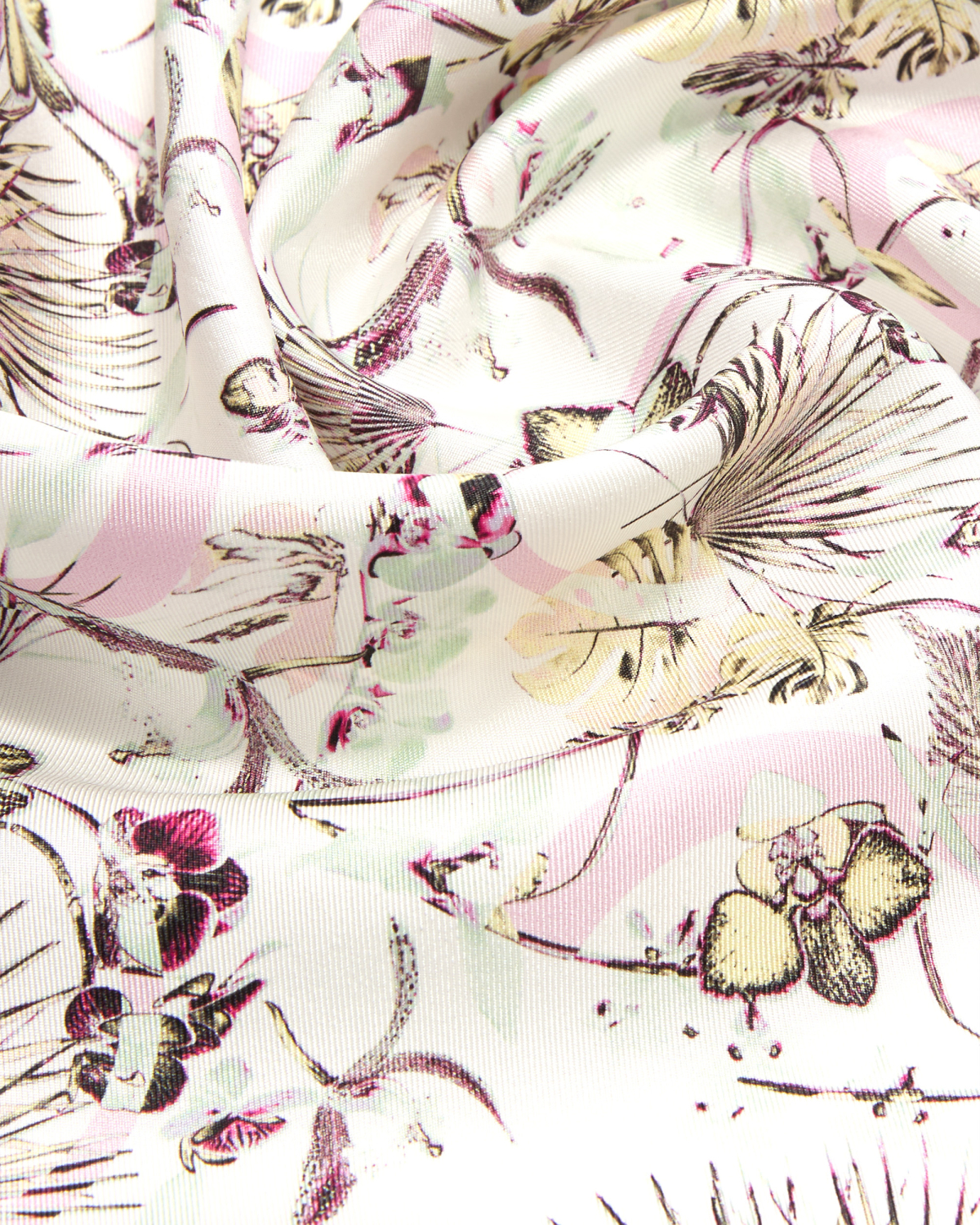 Jungle Orchids mini silk scarf | Silk Scarves, Spring Summer 2025 Collection, Spring Summer 2025, Beachwear, Mother’s Day Gifts, Ready to Wear, Highlights, Accessories, Mid season sale-20%, Sale- mid season | Genny