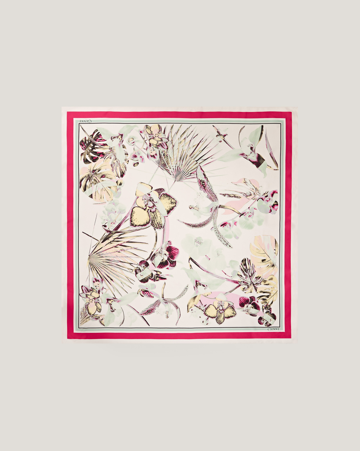  Jungle Orchids large silk scarf | Silk Scarves, Spring Summer 2025 Collection, Mother’s Day Gifts, Spring Summer 2025, Beachwear, Ready to Wear, Highlights, Accessories, Mid season sale-20% | Genny