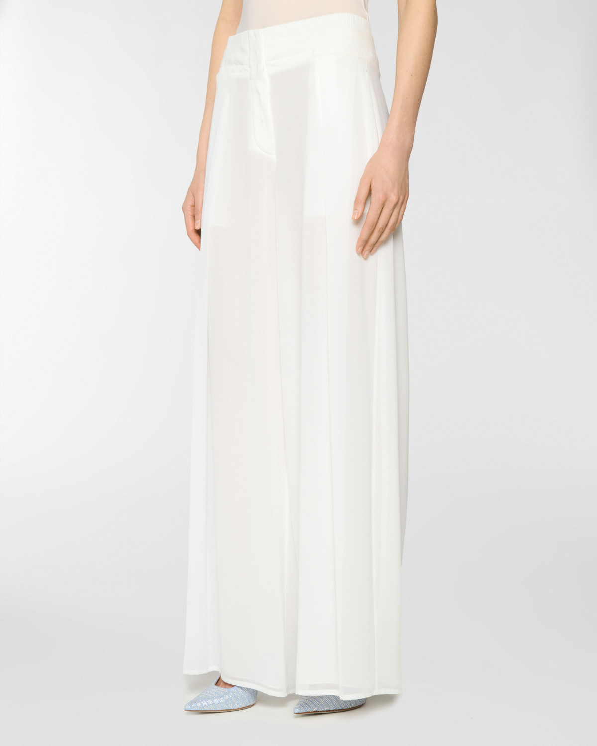 Sheer palazzo pants | Spring Summer 2025, Skirts & Trousers, Spring Summer 2025 Collection, Trousers, Mother’s Day Gifts, Ready to Wear, Highlights, Private sale, Mid season sale -30%, Sale- mid season | Genny
