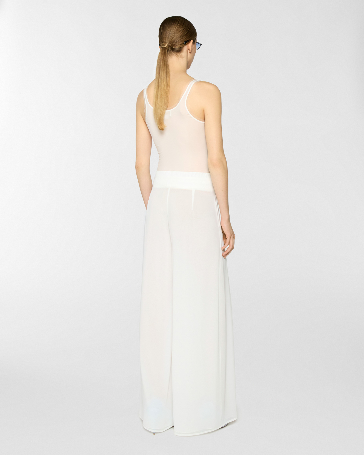 Sheer palazzo pants | Spring Summer 2025, Skirts & Trousers, Spring Summer 2025 Collection, Trousers, Mother’s Day Gifts, Ready to Wear, Highlights, Private sale, Mid season sale -30%, Sale- mid season | Genny