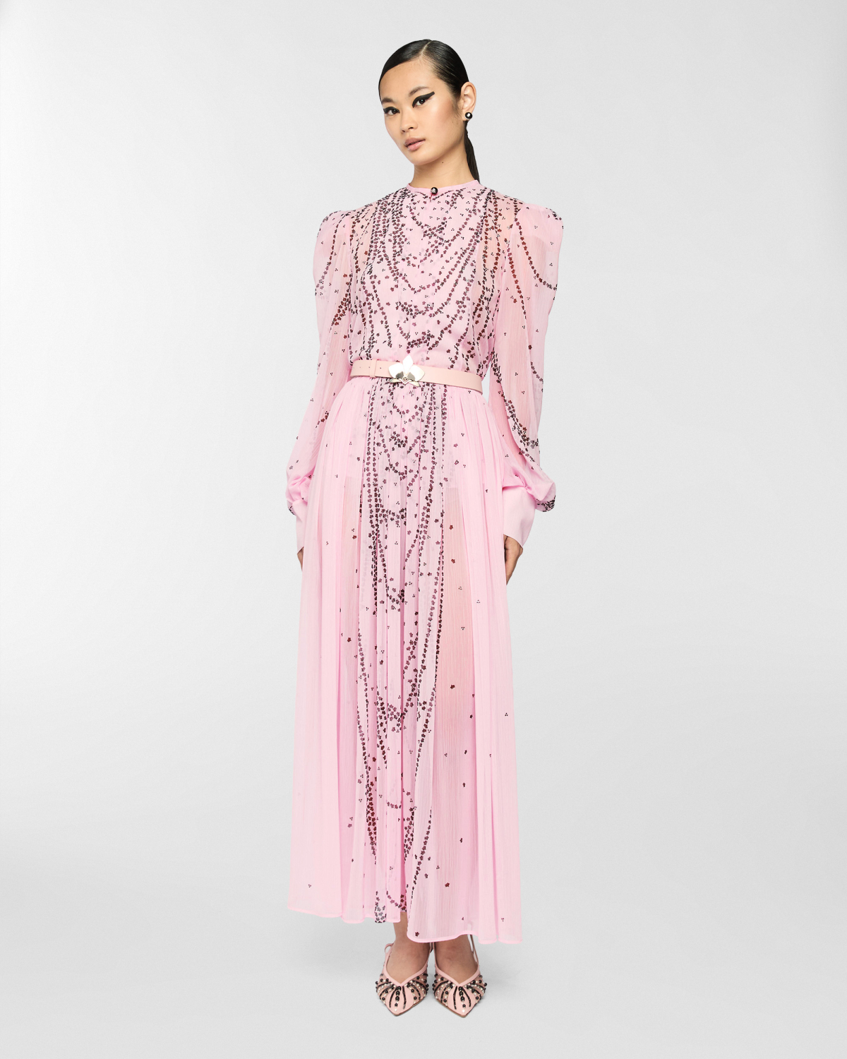 Micro Orchids silk skirt | Spring Summer 2025 Collection, Skirts & Trousers, Skirt, Spring Summer 2025, Ceremony Outfit, Formal Suit, Ready to Wear, New Arrivals, Private sale, Mid season sale -30%, Sale- mid season | Genny