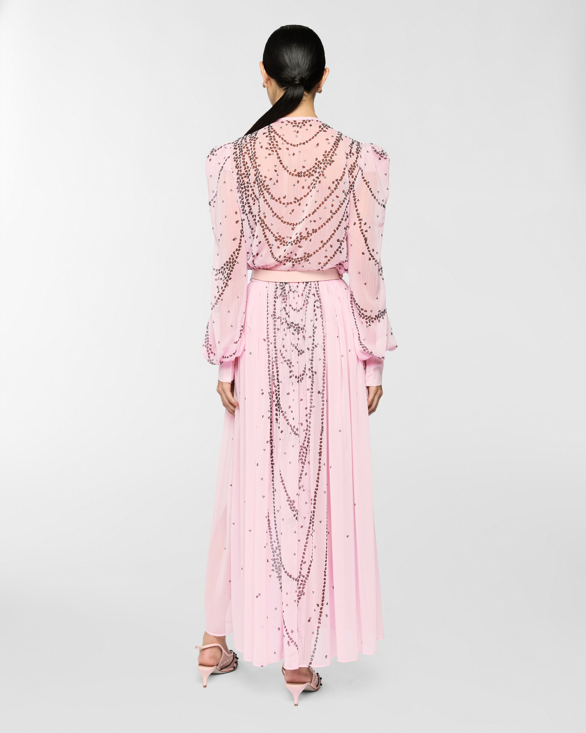 Micro Orchids silk skirt | Spring Summer 2025 Collection, Skirts & Trousers, Skirt, Spring Summer 2025, Ceremony Outfit, Formal Suit, Ready to Wear, New Arrivals, Private sale, Mid season sale -30%, Sale- mid season | Genny
