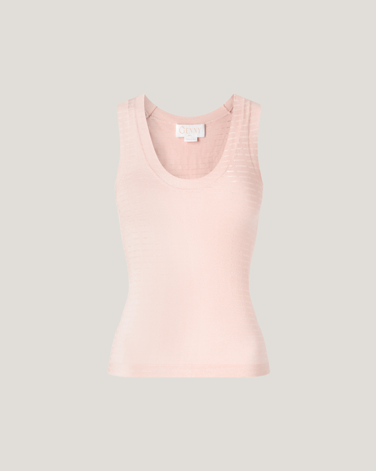 Sleeveless knit top with silk effect | Spring Summer 2025 Collection, Highlights, Private sale, Mid season sale-20%, Sale- mid season | Genny