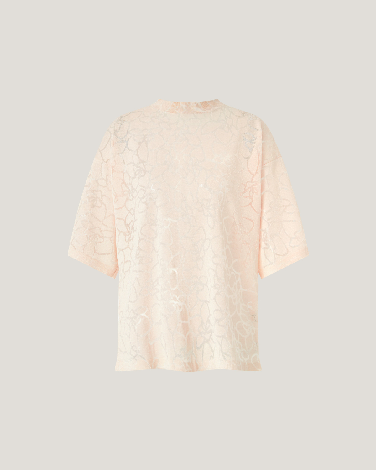 Knit t-shirt with orchid pattern | Tops & Blouses, Spring Summer 2025 Collection, Spring Summer 2025, Beachwear, Ready to Wear, New Arrivals, Private sale, Mid season sale -30%, Sale- mid season | Genny