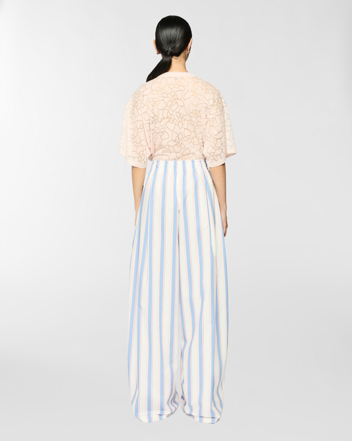 Knit t-shirt with orchid pattern | Tops & Blouses, Spring Summer 2025 Collection, Spring Summer 2025, Beachwear, Ready to Wear, New Arrivals, Private sale, Mid season sale -30%, Sale- mid season | Genny