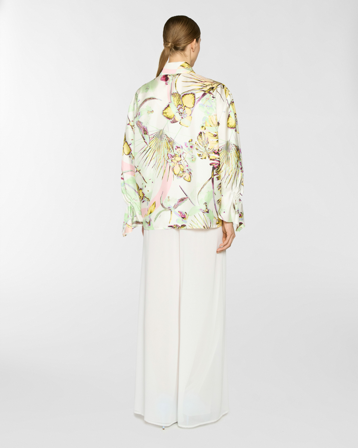 Jungle Orchids silk shirt | Tops & Blouses, Shirts, Spring Summer 2025 Collection, Spring Summer 2025, Ready to Wear, Highlights, Private sale, Mid season sale -30%, Sale- mid season | Genny