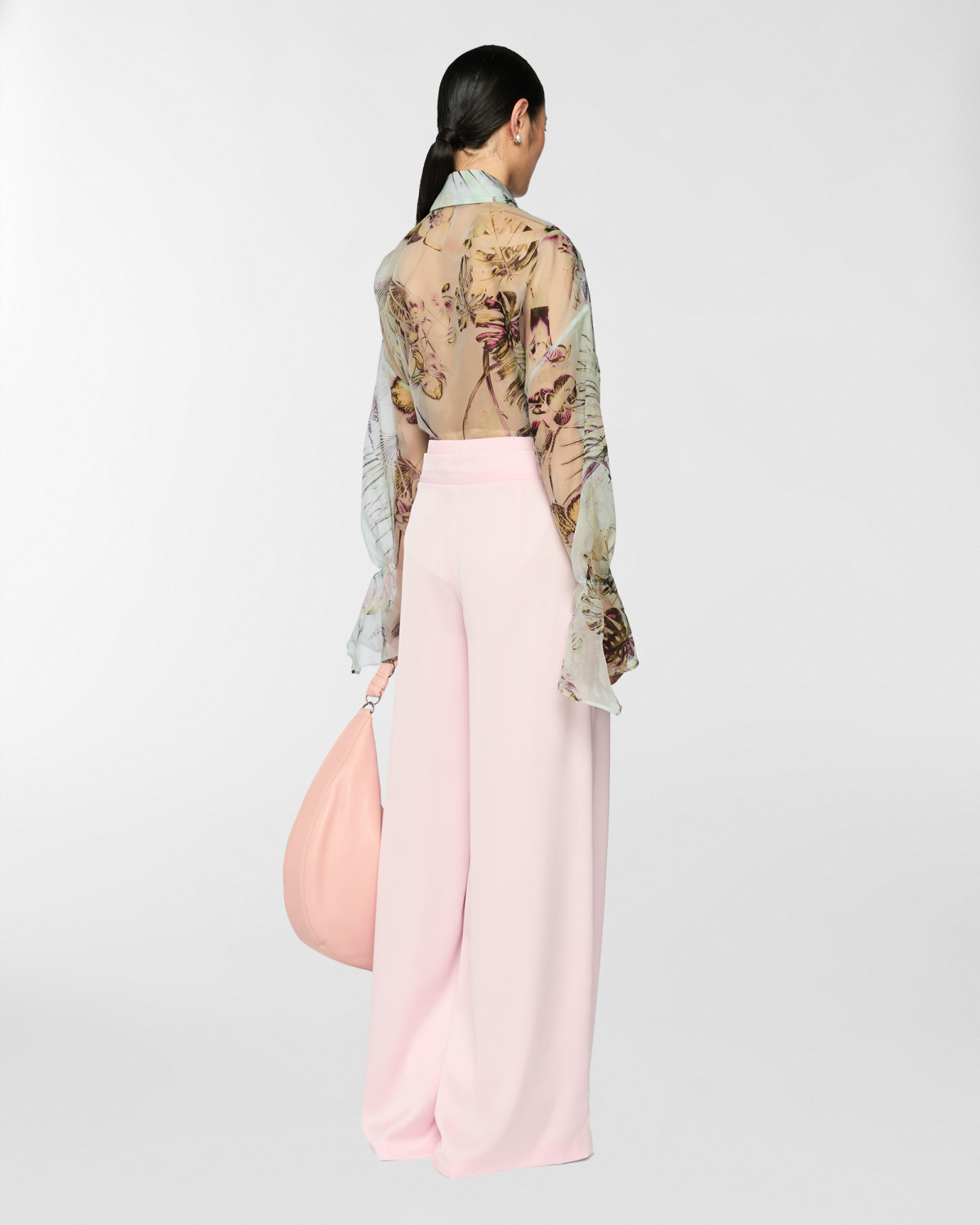 Jungle Orchids silk organza shirt | Spring Summer 2025 Collection, Blouses, Tops & Blouses, Shirts, Spring Summer 2025, Ceremony Outfit, Formal Suit, Mother’s Day Gifts, Ready to Wear, Highlights, Private sale, Mid season sale -30%, Sale- mid season | Genny