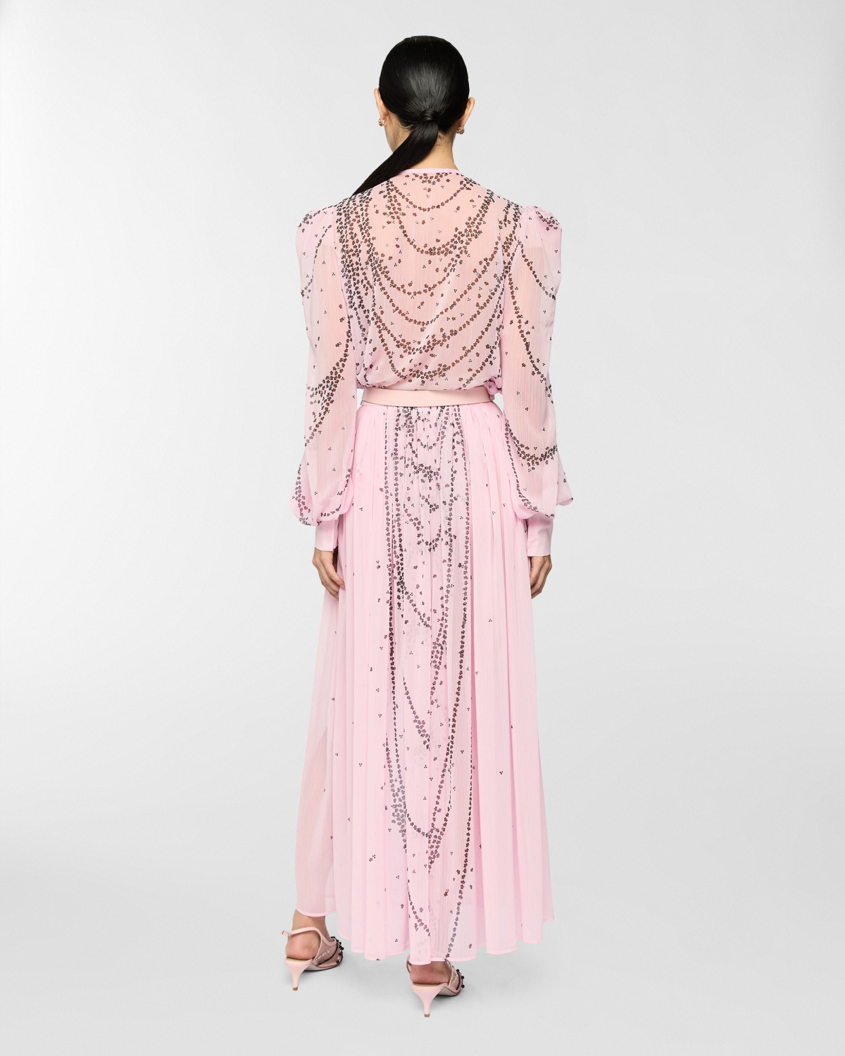 Micro Orchids shirt with rhinestones | Spring Summer 2025 Collection, Blouses, Tops & Blouses, Spring Summer 2025, Ceremony Outfit, Formal Suit, Ready to Wear, Highlights, Private sale, Mid season sale -30%, Sale- mid season | Genny