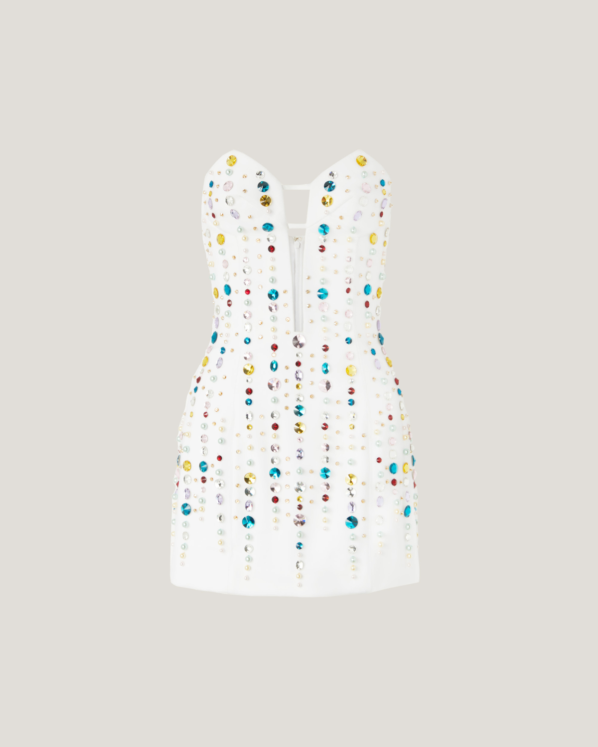Crystal-embellished bustier dress | Spring Summer 2025 Collection, Dresses & Jumpsuits, Mini dresses, Spring Summer 2025, Ceremony Outfit, Ready to Wear, Highlights, Private sale, Embroideries and sequins, Mid season sale -30%, Sale- mid season | Genny