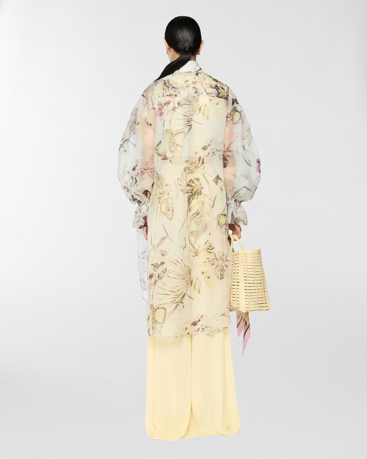 Jungle Orchids silk chemisier | Spring Summer 2025 Collection, Dresses & Jumpsuits, Spring Summer 2025, Ceremony Outfit, Beachwear, Mother’s Day Gifts, Ready to Wear, Highlights, Private sale, Mid season sale -30%, Sale- mid season | Genny
