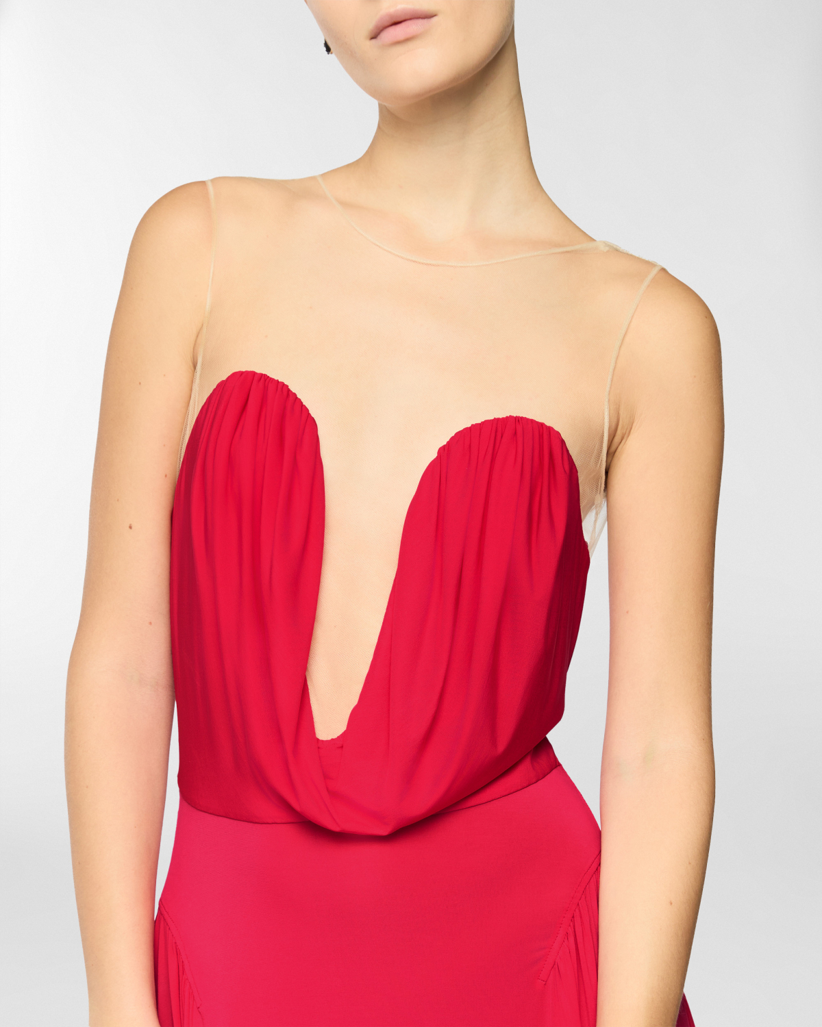 Draped long dress with sweetheart neckline | Valentine's Gifts, Spring Summer 2025 Collection, Dresses & Jumpsuits, Evening and Cocktail dresses, Spring Summer 2025, Ceremony dresses, Ceremony Outfit, Long Dresses, Ready to Wear, Highlights, Private sale, Mid season sale -30%, Mid season sale-20%, Sale- mid season | Genny