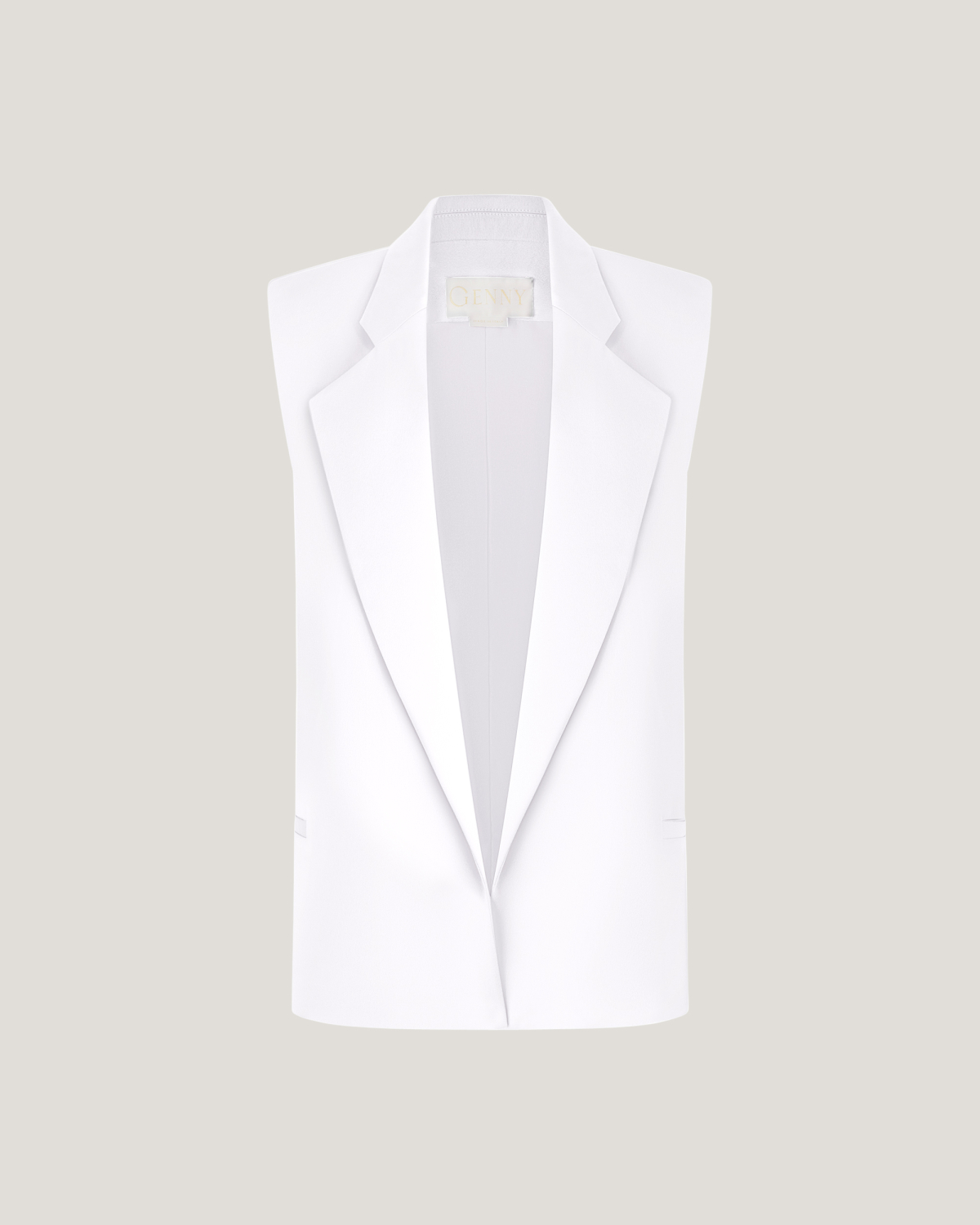 Vest with notched lapel | Spring Summer 2025, Coats & Jackets, Spring Summer 2025 Collection, Blazer, Formal Suit, Ready to Wear, New Arrivals, Private sale, Private sale, Sale- mid season | Genny