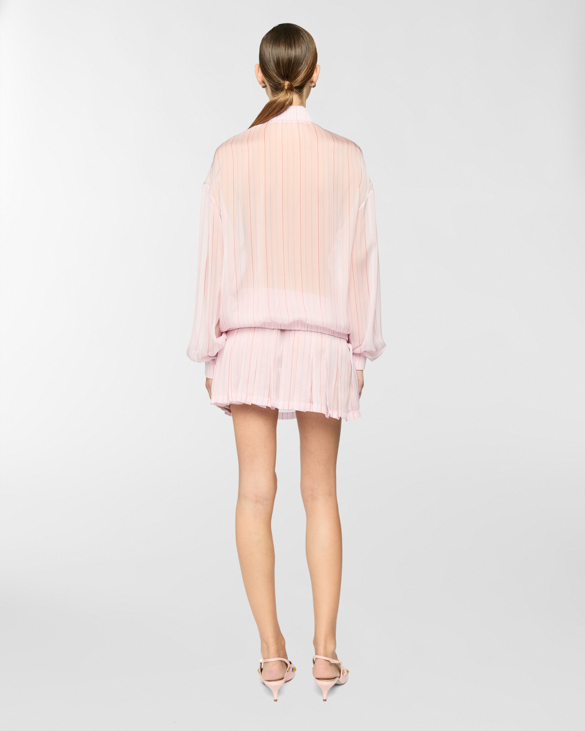 Silk shirt with delicate stripe pattern | Spring Summer 2025 Collection, Coats & Jackets, Jackets, Spring Summer 2025, Ready to Wear, Highlights, Private sale, Mid season sale-20%, Sale- mid season | Genny