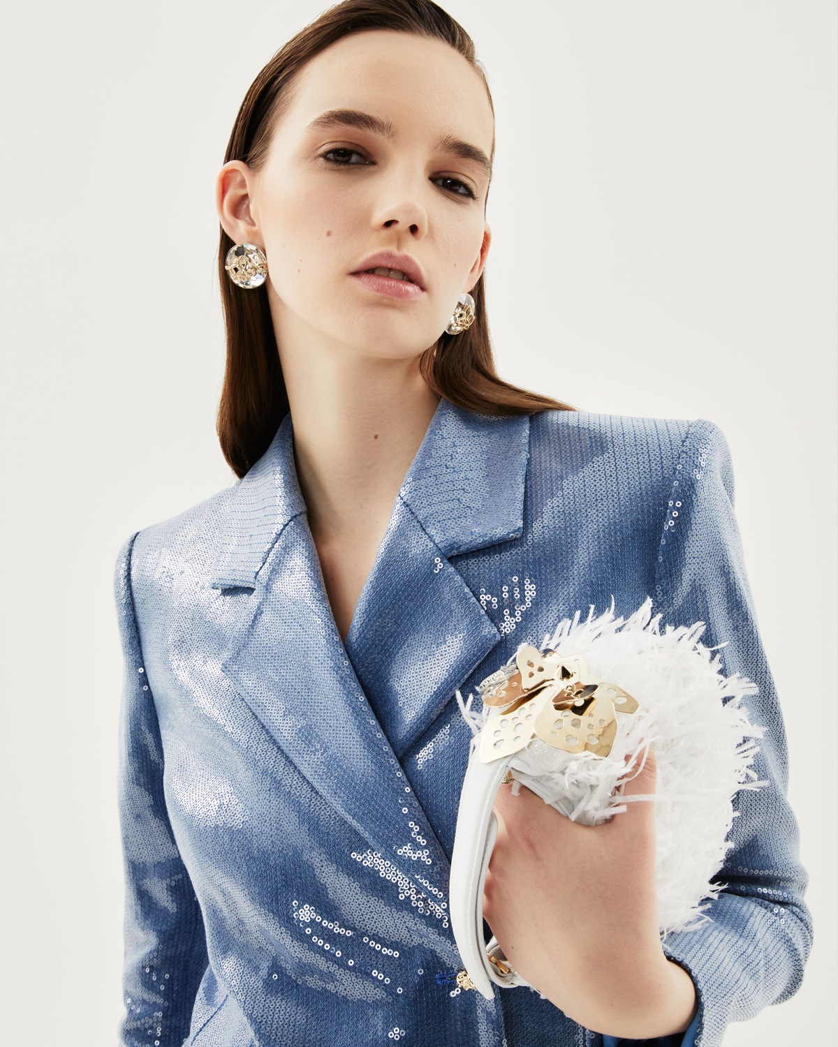 Mini Fortune bag with feather effect | Bags, Fortune Bag, Fall Winter 2025, Ceremony Bags, Highlights | Genny
