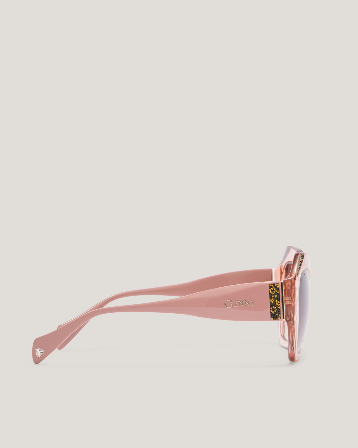 Pink sunglasses with crystal detailing | Sunglasses, Ricercabili, Spring Summer 2025 Collection, Spring Summer 2025, Beachwear, Mother’s Day Gifts, Ready to Wear, Highlights | Genny