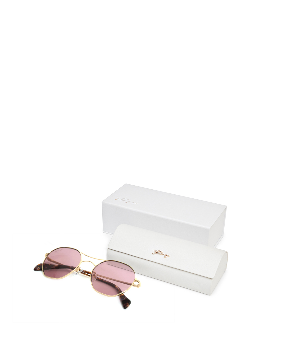 Gold hexagonal double bridge sunglasses | Sunglasses, Ricercabili | Genny