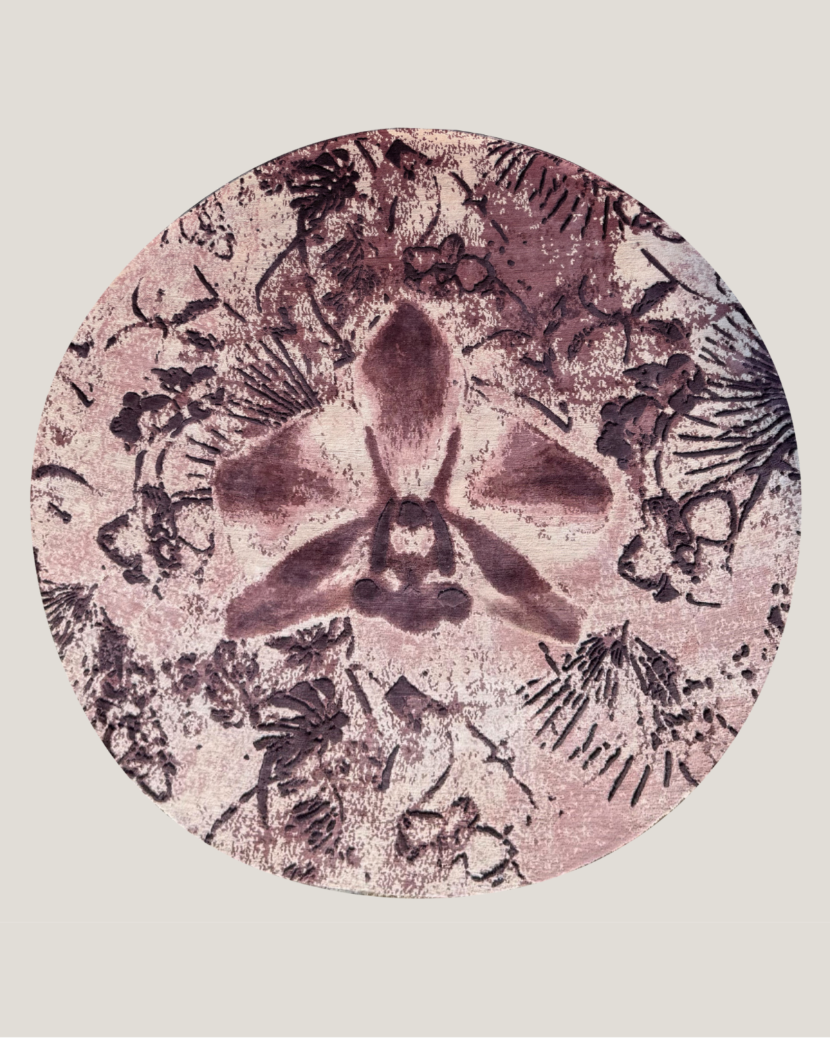 Natural silk rug with orchid motif | Life Style | Genny