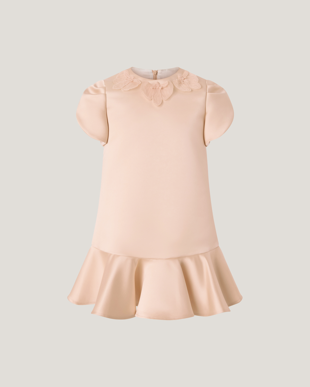 Satin dress with orchid embroidery | Genny Princess, Highlights | Genny
