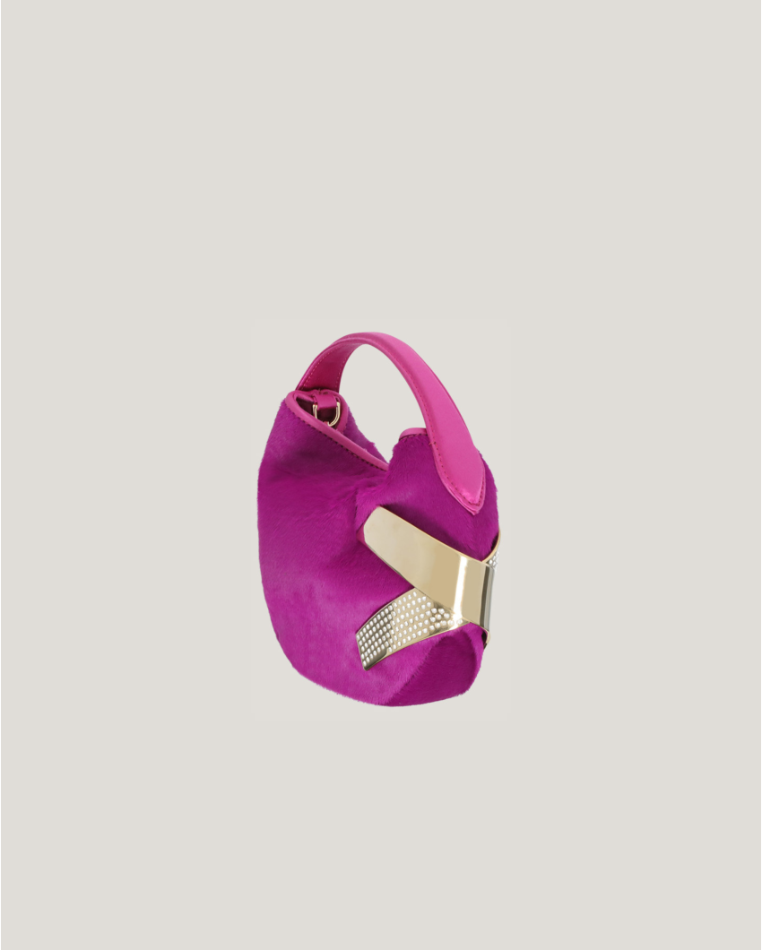 Small pony hair X bag