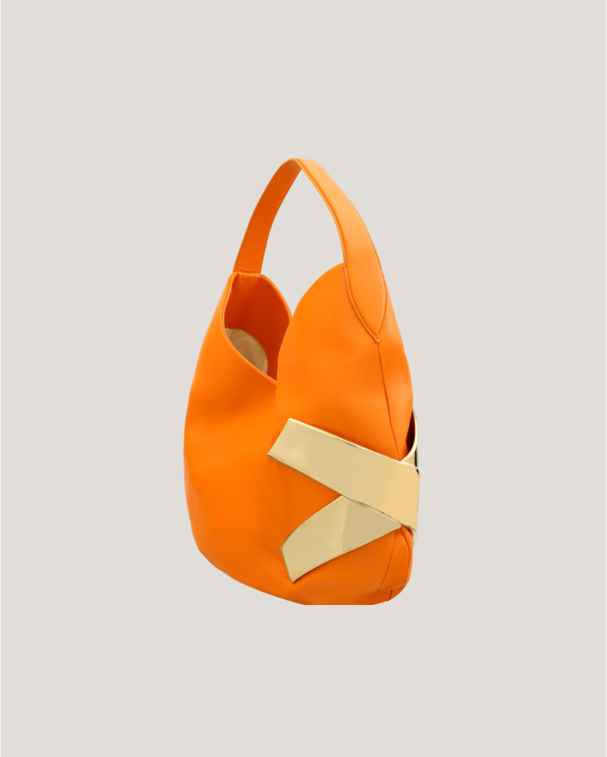 Large nappa leather X bag