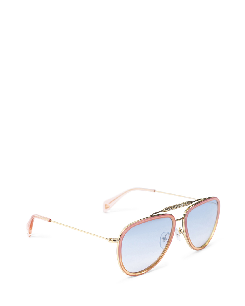 Pink aviator style sunglasses