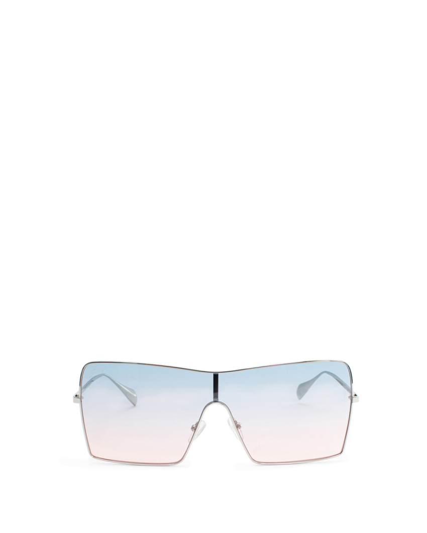 Metal square gradient sunglasses 