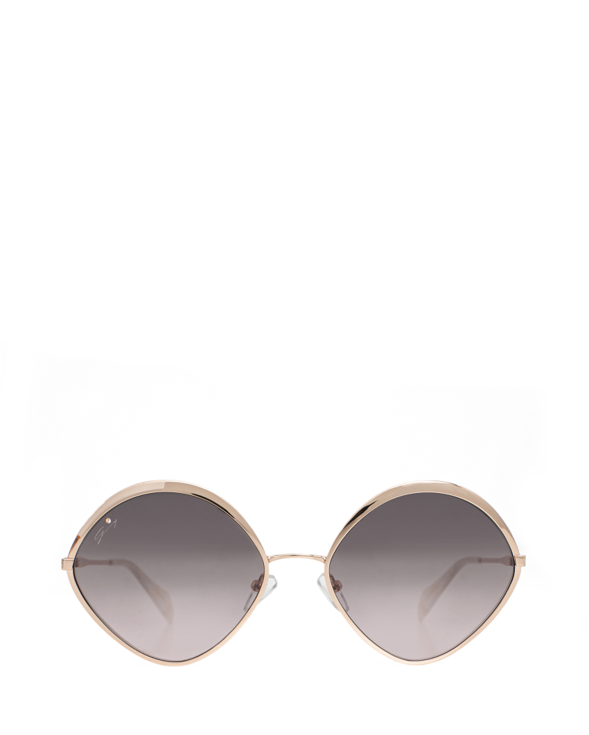 Shiny pink gold sunglasses