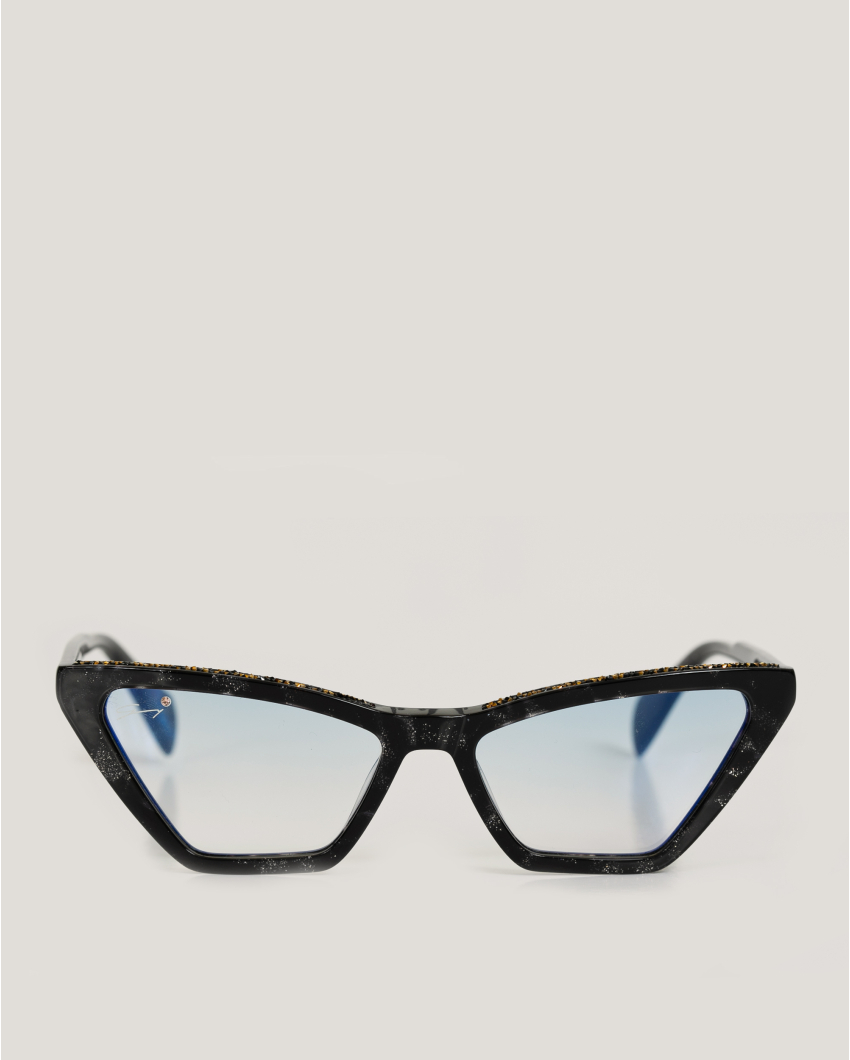 Cat-eye rhinestone sunglasses