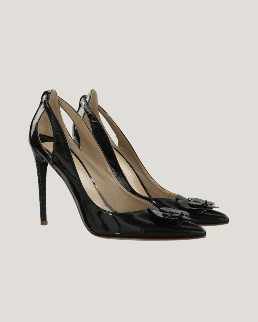 Patent leather Orchid pumps