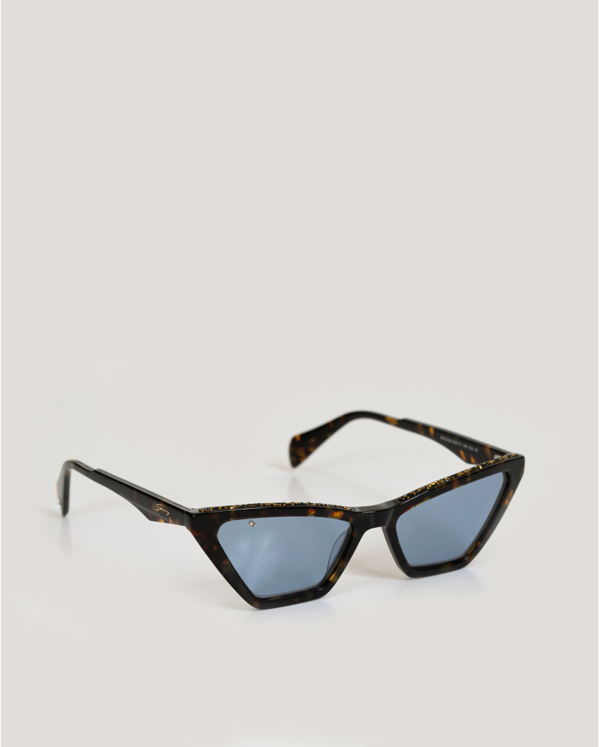 Cat-eye rhinestone sunglasses