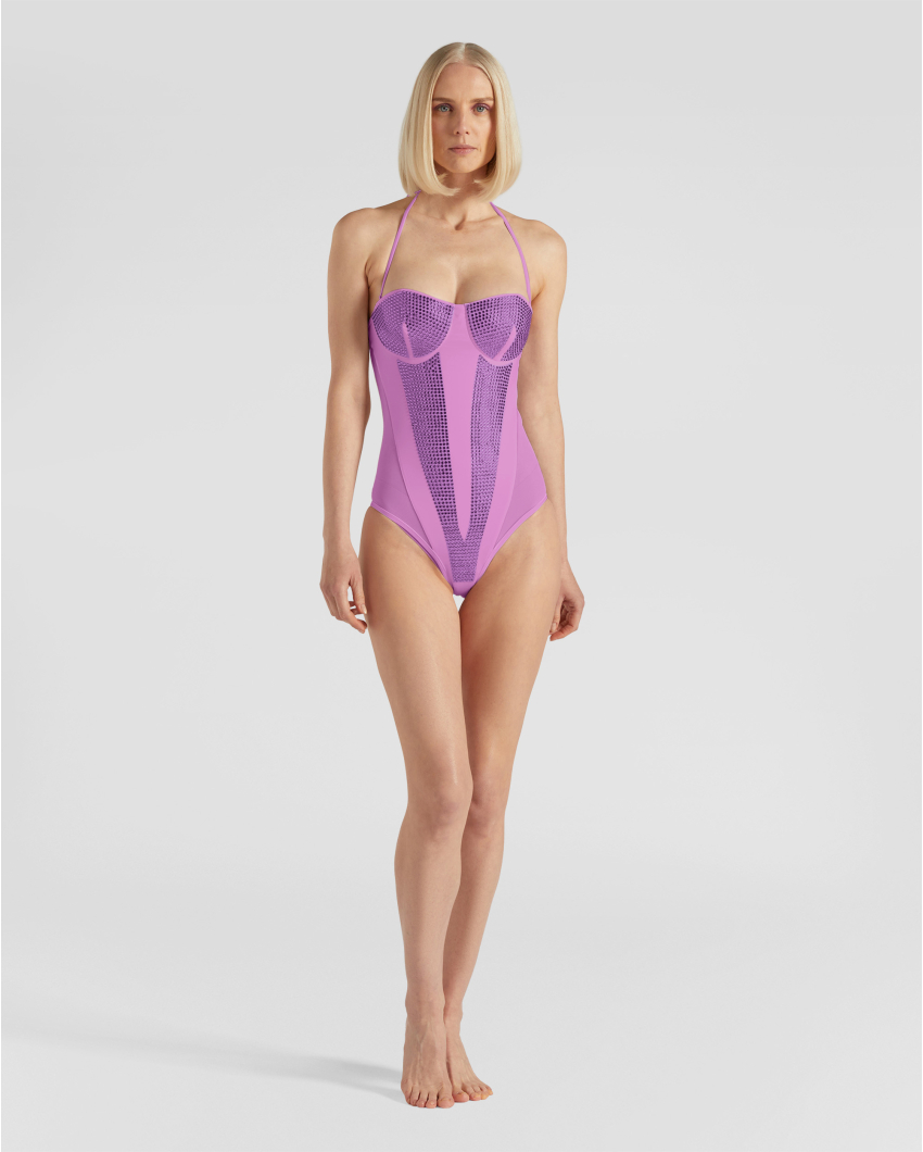 Rhinestoned swimsuit 