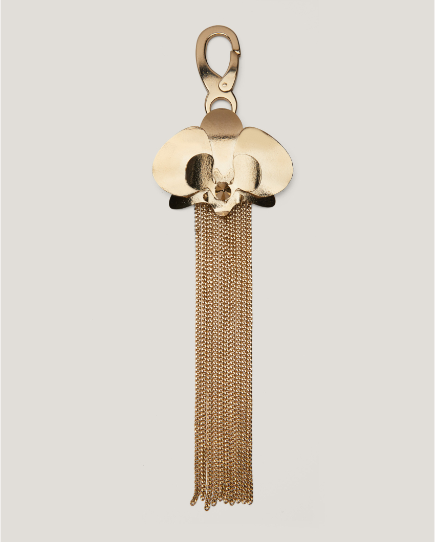 Orchid charm with tassel