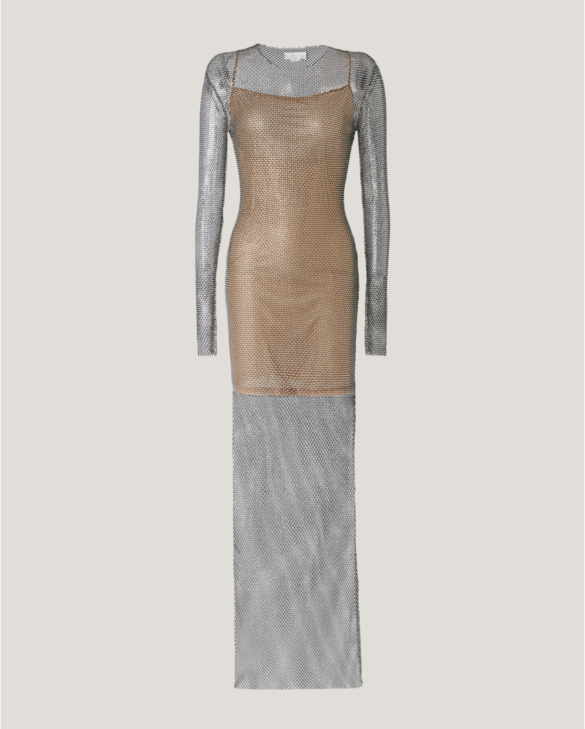 Long rhinestoned dress